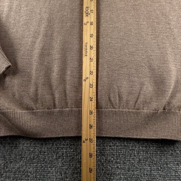 NWOT Roundtree & Yorke Beige 1/4 Zip Sweater Medium Knit Cotton Blend Basic - Picture 4 of 12